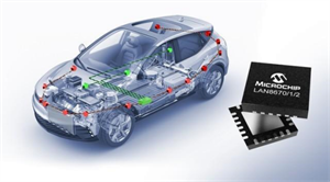 Microchip微芯推出首批车规级10BASE-T1S以太网器件